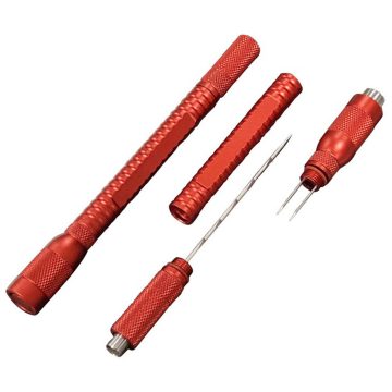 4-in-1 Cigar Draw Tool with Twin Nubber & Dual Punch Cutters – Candy Apple Red
