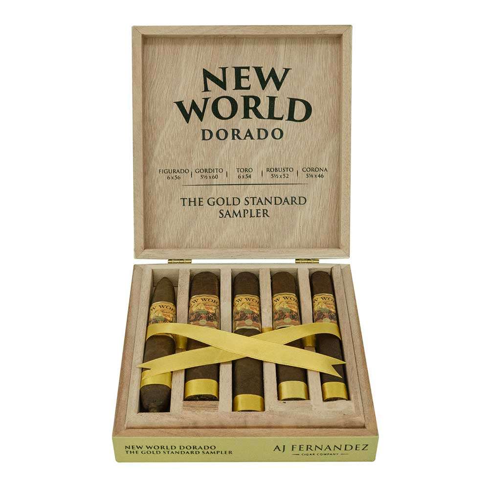 Coffret de 5 boîtes Aj Fernandez New World Dorado – L'échantillonneur de référence