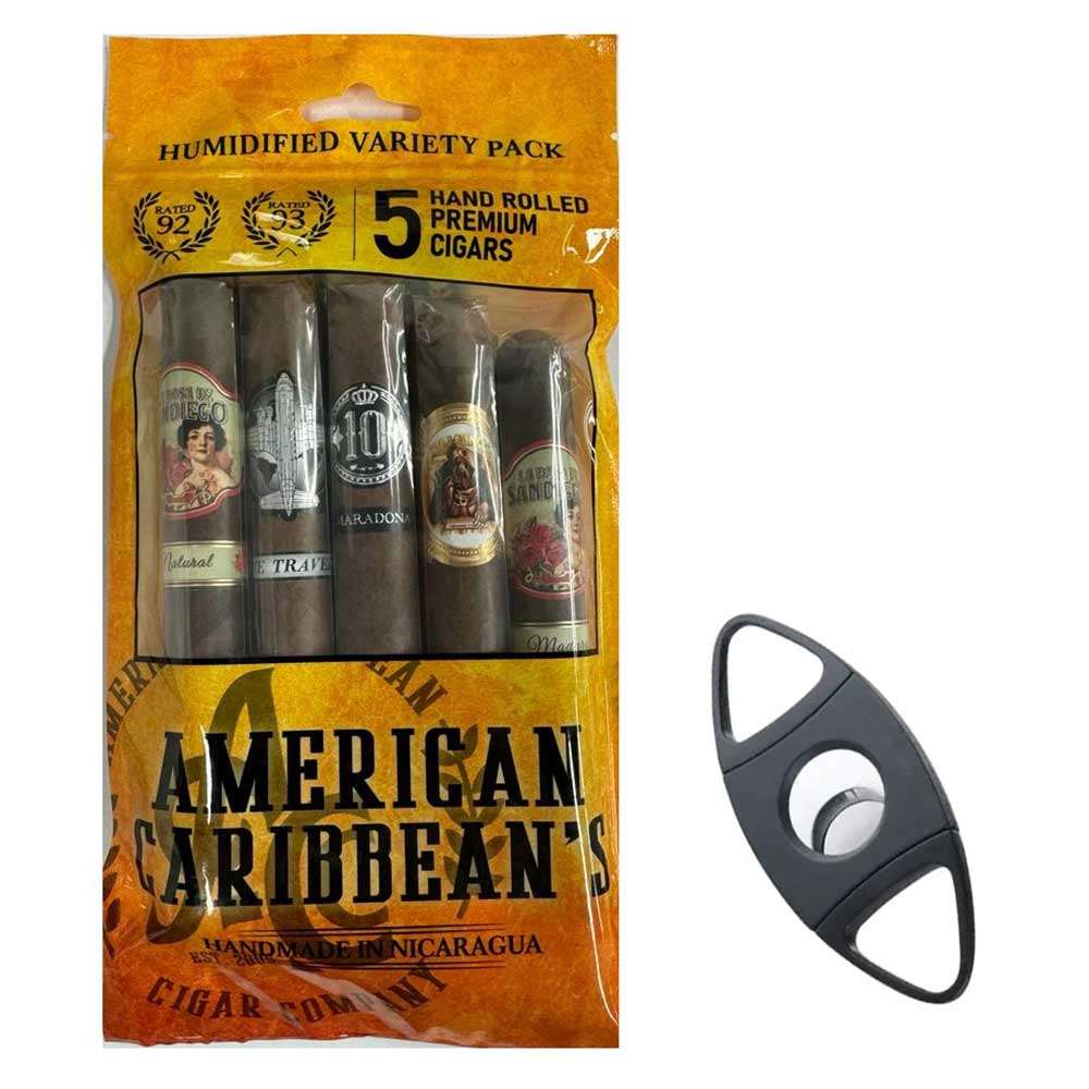 5-Pack American Caribbean Variety Sampler w/ cutter