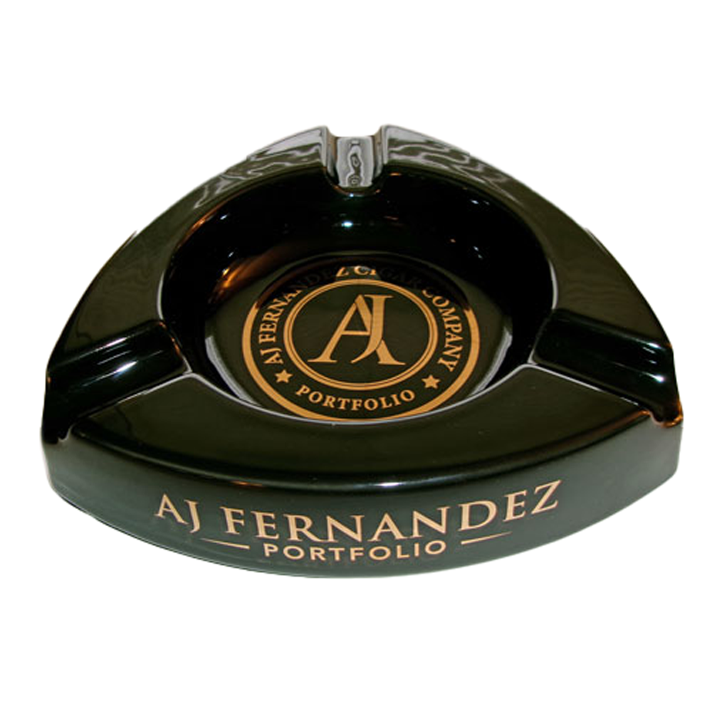 AJ Fernandez Black Ceramic Triangle Cigar Ashtray