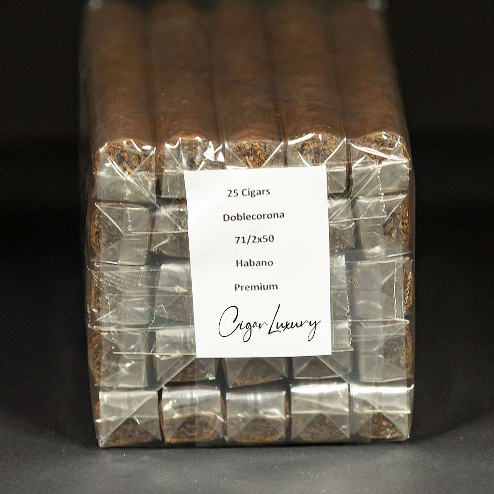 Doble Corona Premiumᐩ Habano – 7½x50 avec cellophane.