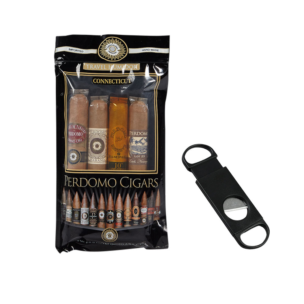 Assortiment de 4 sachets Perdomo Connecticut avec coupe-légumes