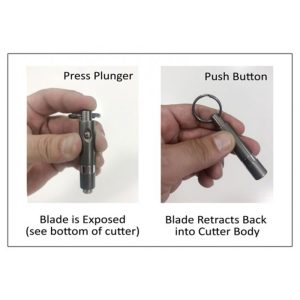 Retractable Punch Cutter Keychain Gold