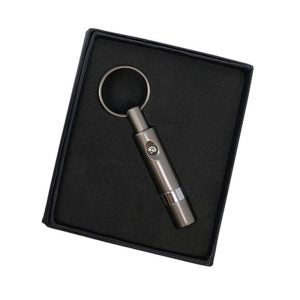 Retractable Punch Cutter Keychain Silver