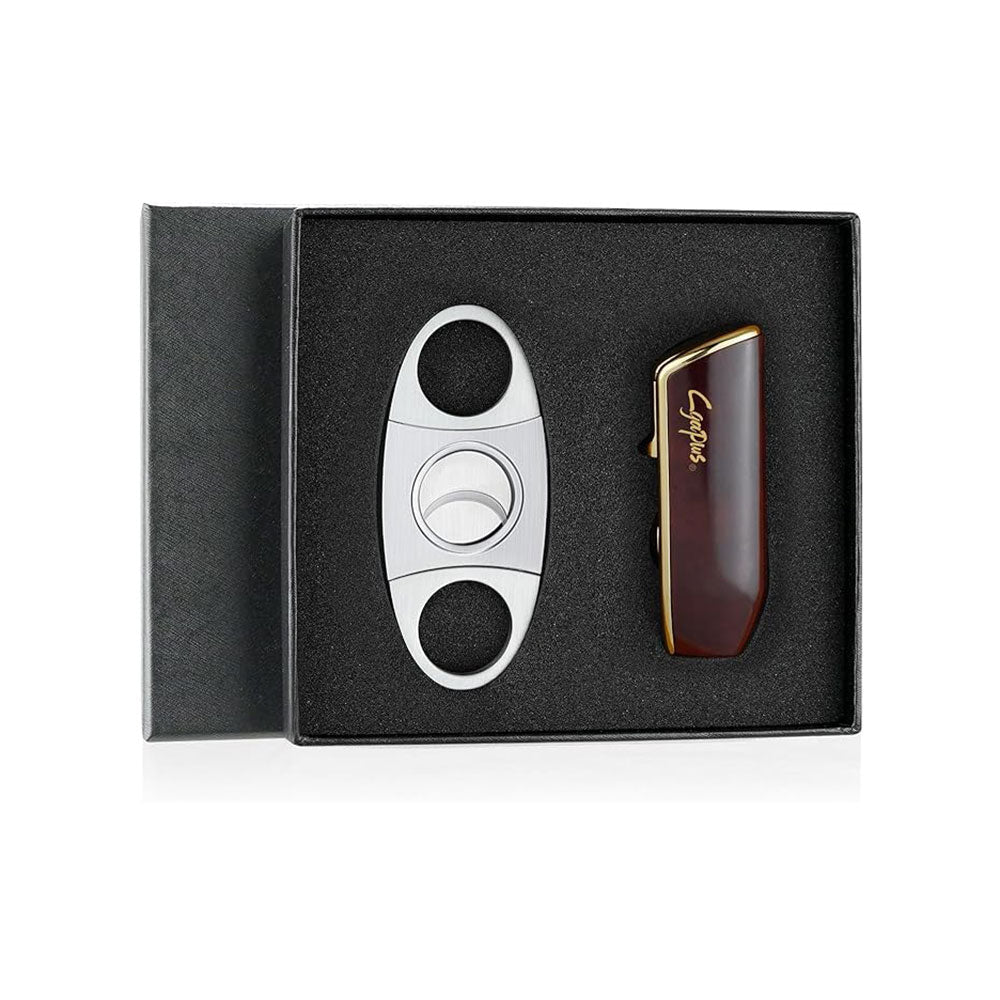 Torch Cigar Lighter with Triple Jet Flame & Cigar Punch