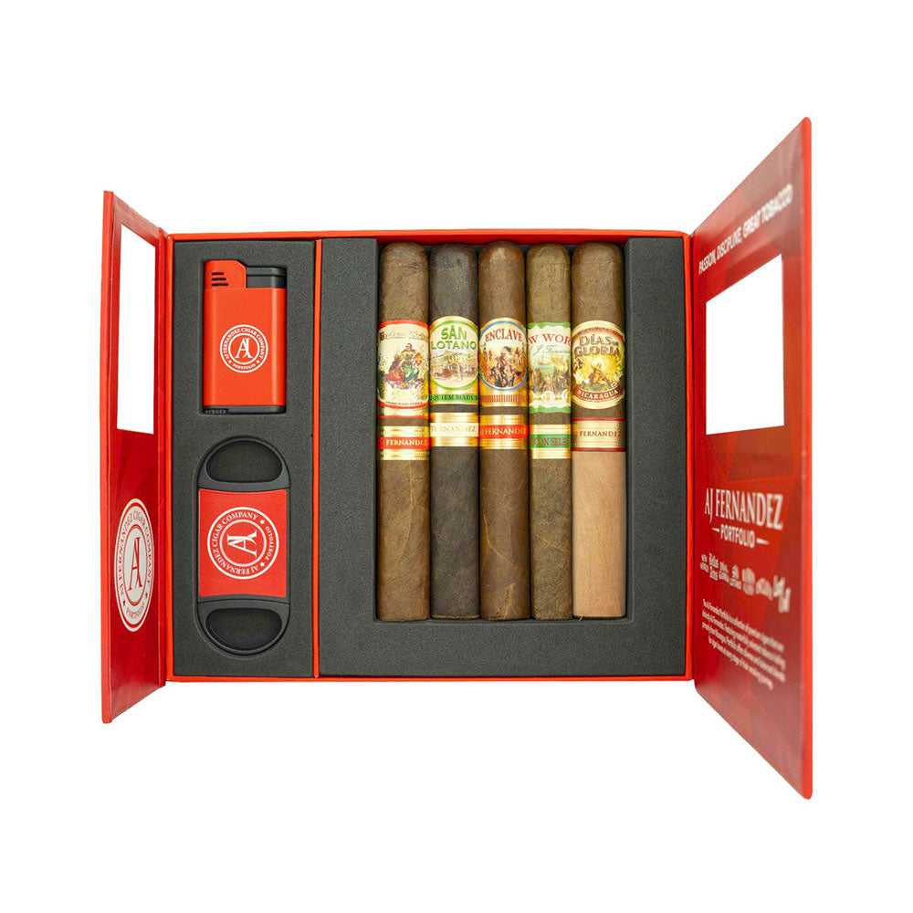 Coffret découverte AJ Fernandez The Expedition Sampler avec coupe-légumes et briquet