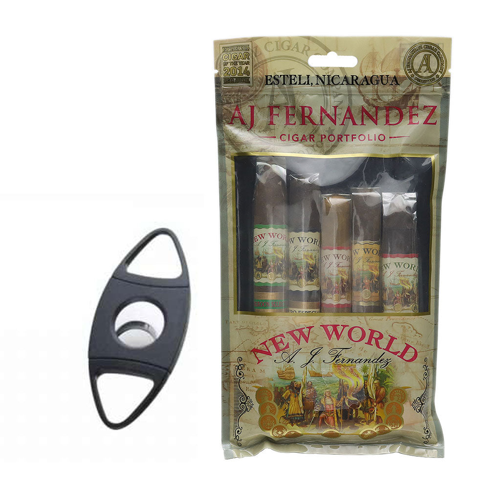 Lot de 5 échantillons AJ Fernandez New World avec coupe-légumes