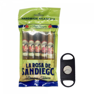 Paquet de 5 La Rosa de Sandiego – L'échantillonneur de cigares Mundial avec coupe-cigare