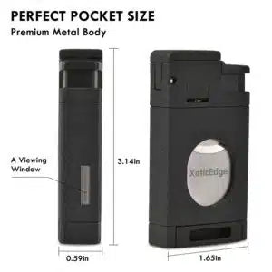 Aurora Torch with cutter – black stone