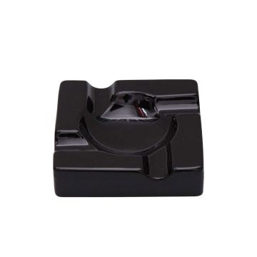 Ceramic Outdoor Black Ashtray