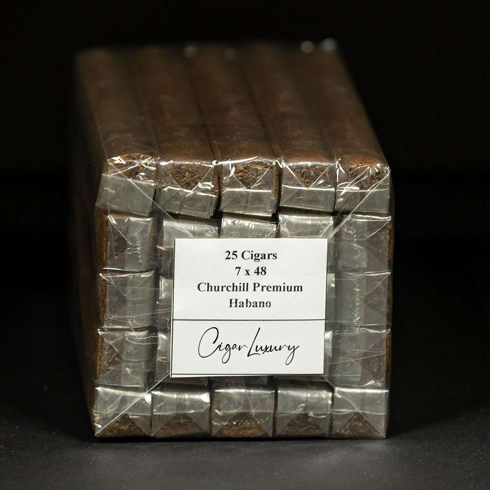 Churchill Premiumᐩ Habano – 7×48 avec cellophane.