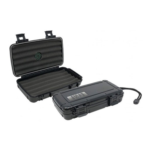 Cigar Safe 5 Ct. Travel Humidor – Black – Water & Crush Resistant
