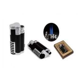 Cyclone – Triple Flame Lighter with Retractable Bullet Cutter