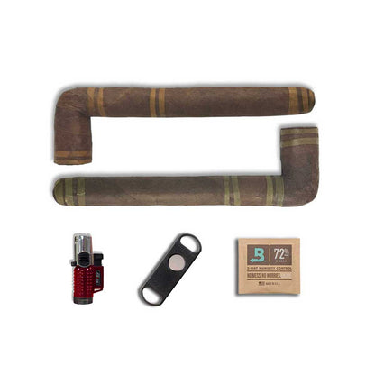 Duo de cigares fantaisie en forme de pipe