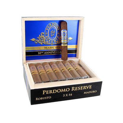 Perdomo Reserve 10th Anniversary Box Pressed Maduro Robusto – 5×54