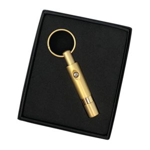 Retractable Punch Cutter Keychain Gold