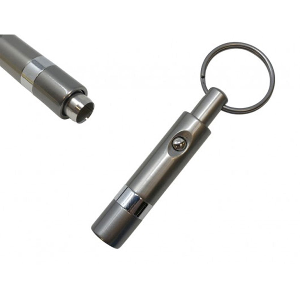 Retractable Punch Cutter Keychain Gun Metal