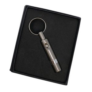 Retractable Punch Cutter Keychain Gun Metal