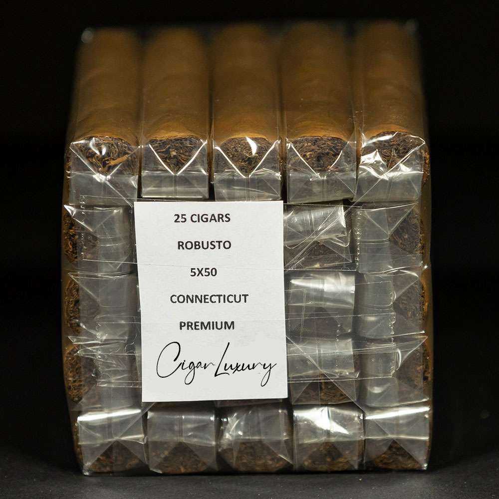 Robusto Premiumᐩ Connecticut – 5×50 avec cellophane.