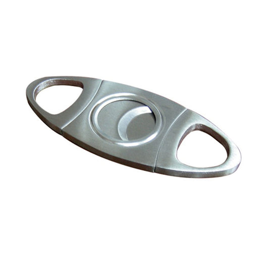 Stainless Steel Guillotine Cigar Cutter – Double Blade, 54 Ring Gauge (Silver)