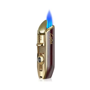 Torch Cigar Lighter with Triple Jet Flame & Cigar Punch