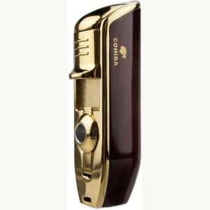 Tri flame lighter with cutter set – Red